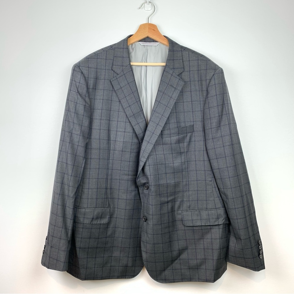 Samuelsohn X Loro Piana Extreme Blazer 2 Buttons Sz 50R/44R Wool Checkered Plaid